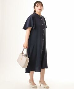 eur3 / エウルキューブ ロング・マキシ丈ワンピース | 【大きいサイズ】フレアスリーブワンピース
