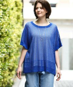 eur3 / エウルキューブ ニット・セーター | 【大きいサイズ/a.v.v×eur3】メッシュラメニット
