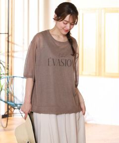 eur3 / エウルキューブ ニット・セーター | 【WEB先行販売】【大きいサイズ/a.v.v×eur3】シア—ロゴプリントニット