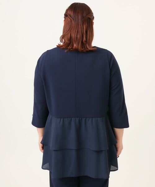 eur3 / エウルキューブ カットソー | 【大きいサイズ/セットアップ対応】カットジョーゼットバックティアードカットソー | 詳細10