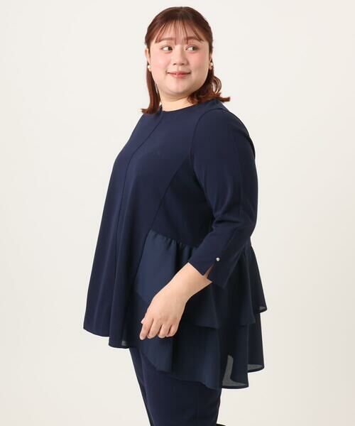 eur3 / エウルキューブ カットソー | 【大きいサイズ/セットアップ対応】カットジョーゼットバックティアードカットソー | 詳細7