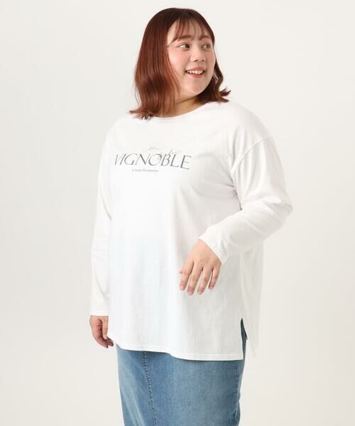 eur3 / エウルキューブ カットソー | 【大きいサイズ】コットン長袖Tシャツ | 詳細1