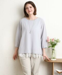 eur3 / エウルキューブ カットソー | 【大きいサイズ】バックスリットプルオーバー