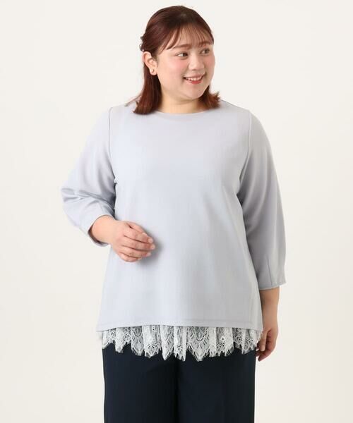 eur3 / エウルキューブ カットソー | 【大きいサイズ】バックスリットプルオーバー | 詳細4