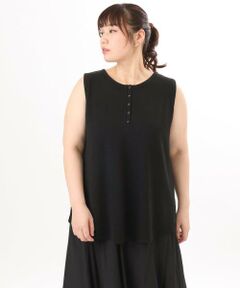 eur3 / エウルキューブ タンクトップ | 【大きいサイズ】ヘンリーネックタンクトップ