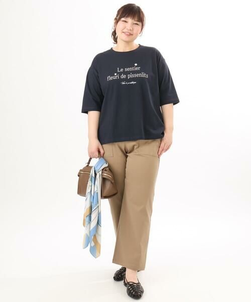 eur3 / エウルキューブ カットソー | 【大きいサイズ】コットンロゴTシャツ | 詳細8