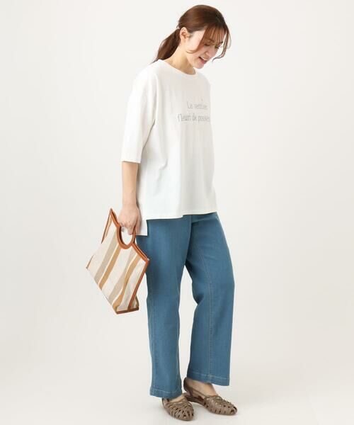eur3 / エウルキューブ カットソー | 【大きいサイズ】コットンロゴTシャツ | 詳細12