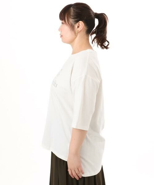 eur3 / エウルキューブ カットソー | 【大きいサイズ】コットンロゴTシャツ | 詳細18