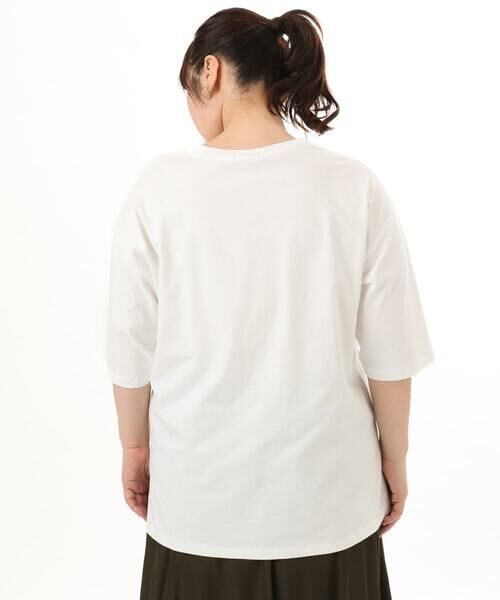 eur3 / エウルキューブ カットソー | 【大きいサイズ】コットンロゴTシャツ | 詳細19