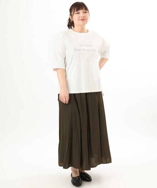 eur3 / エウルキューブ カットソー | 【大きいサイズ】コットンロゴTシャツ | 詳細25