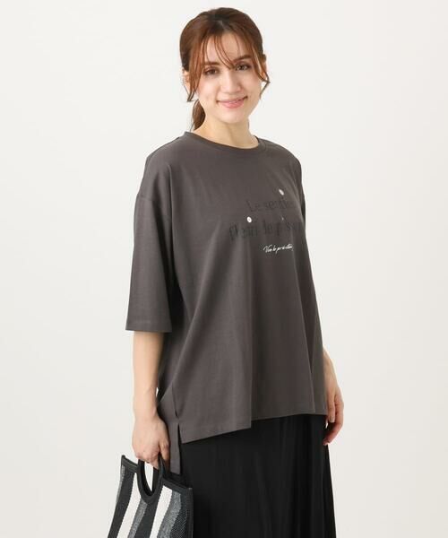eur3 / エウルキューブ カットソー | 【大きいサイズ】コットンロゴTシャツ | 詳細26