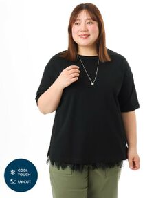 eur3 / エウルキューブ カットソー | 【大きいサイズ/接触冷感/UVカット】ドロップショルダーコットンTシャツ