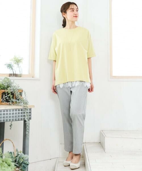 eur3 / エウルキューブ カットソー | 【大きいサイズ/接触冷感/UVカット】ドロップショルダーコットンTシャツ | 詳細3