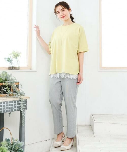 eur3 / エウルキューブ カットソー | 【大きいサイズ/接触冷感/UVカット】ドロップショルダーコットンTシャツ | 詳細4