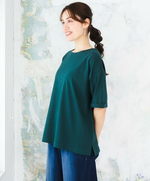 eur3 / エウルキューブ カットソー | 【大きいサイズ/接触冷感/UVカット】ドロップショルダーコットンTシャツ | 詳細5
