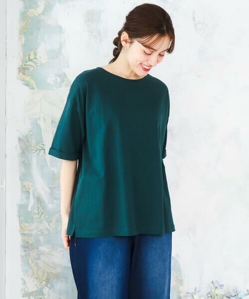eur3 / エウルキューブ カットソー | 【大きいサイズ/接触冷感/UVカット】ドロップショルダーコットンTシャツ | 詳細6