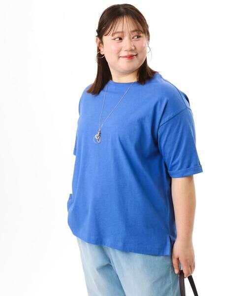 eur3 / エウルキューブ カットソー | 【大きいサイズ/接触冷感/UVカット】ドロップショルダーコットンTシャツ | 詳細10
