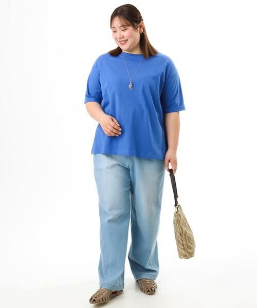 eur3 / エウルキューブ カットソー | 【大きいサイズ/接触冷感/UVカット】ドロップショルダーコットンTシャツ | 詳細19