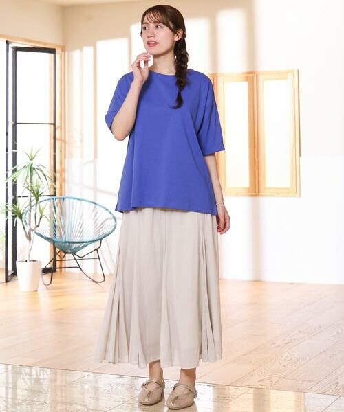 eur3 / エウルキューブ カットソー | 【大きいサイズ/接触冷感/UVカット】ドロップショルダーコットンTシャツ | 詳細25
