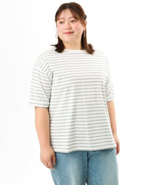 eur3 / エウルキューブ カットソー | 【大きいサイズ/接触冷感/UVカット】ドロップショルダーコットンTシャツ | 詳細28