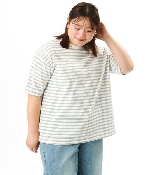 eur3 / エウルキューブ カットソー | 【大きいサイズ/接触冷感/UVカット】ドロップショルダーコットンTシャツ | 詳細29