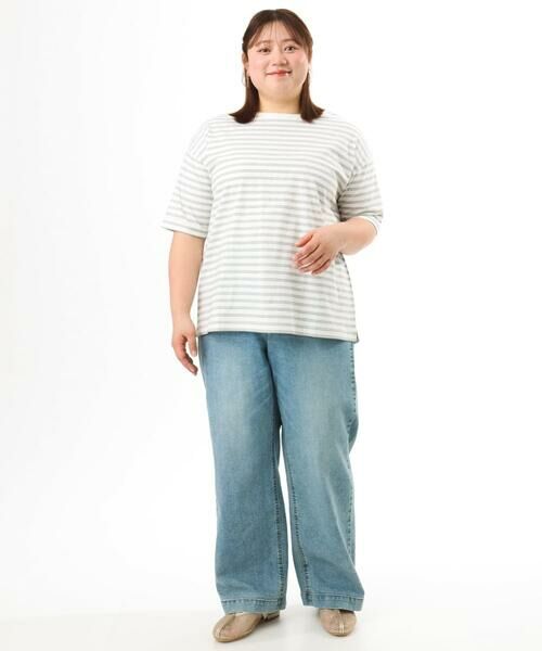 eur3 / エウルキューブ カットソー | 【大きいサイズ/接触冷感/UVカット】ドロップショルダーコットンTシャツ | 詳細30