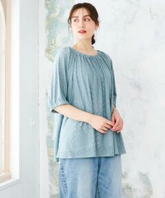 eur3 / エウルキューブ カットソー | 【大きいサイズ】アイレットジャージートップス
