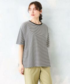 eur3 / エウルキューブ カットソー | 【大きいサイズ】ボーダーTシャツ