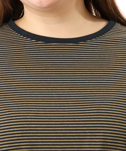 eur3 / エウルキューブ カットソー | 【大きいサイズ】ボーダーTシャツ | 詳細9
