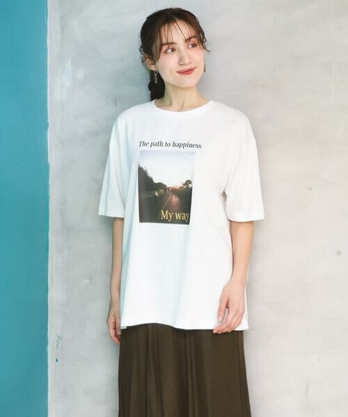 eur3 / エウルキューブ カットソー | 【大きいサイズ/機能素材】フォトプリントTシャツ | 詳細1