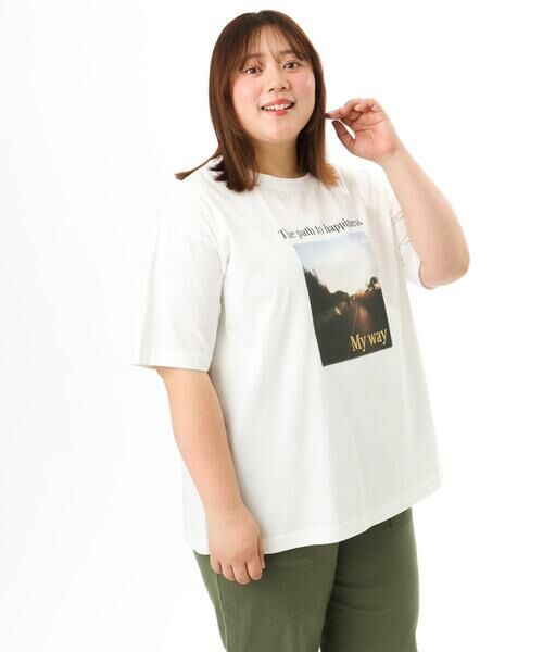 eur3 / エウルキューブ カットソー | 【大きいサイズ/機能素材】フォトプリントTシャツ | 詳細8