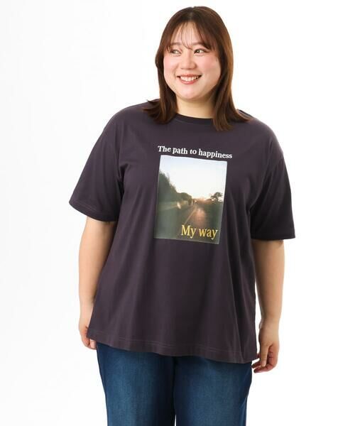 eur3 / エウルキューブ カットソー | 【大きいサイズ/機能素材】フォトプリントTシャツ | 詳細10