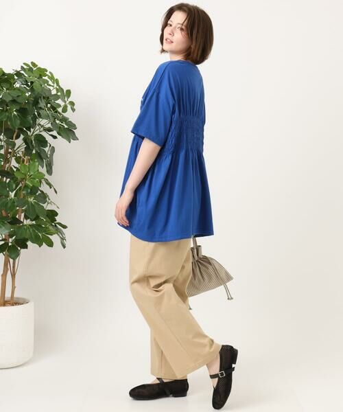 eur3 / エウルキューブ カットソー | 【大きいサイズ/機能素材】シャーリングロゴTシャツ | 詳細3
