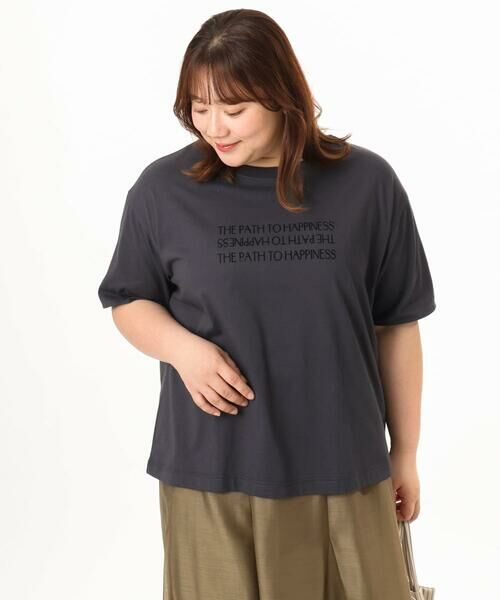 eur3 / エウルキューブ カットソー | 【大きいサイズ/機能素材】フロッキーロゴTシャツ | 詳細8