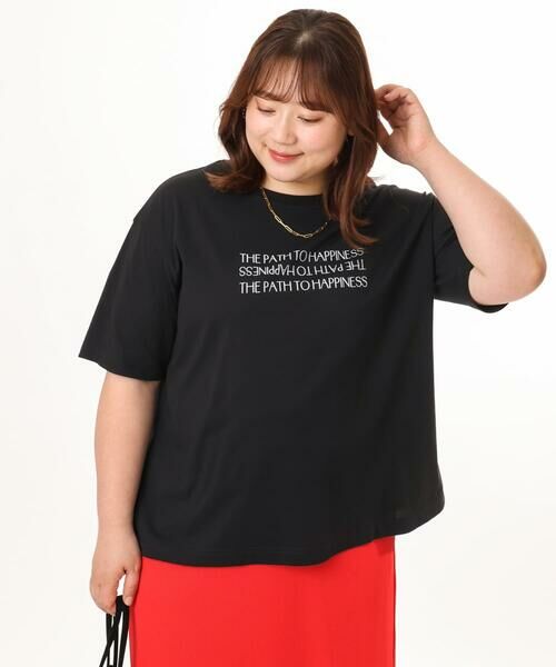 eur3 / エウルキューブ カットソー | 【大きいサイズ/機能素材】フロッキーロゴTシャツ | 詳細17