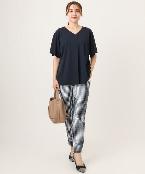 eur3 / エウルキューブ カットソー | 【大きいサイズ/接触冷感/セットアップ対応】Vネックジャージートップス | 詳細10