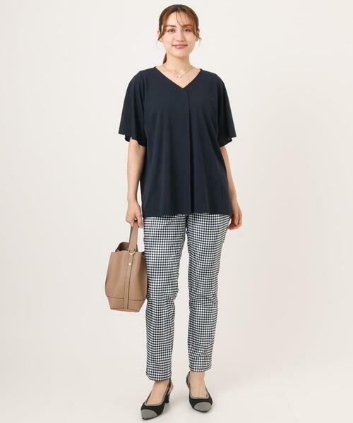 eur3 / エウルキューブ カットソー | 【大きいサイズ/接触冷感/セットアップ対応】Vネックジャージートップス | 詳細8