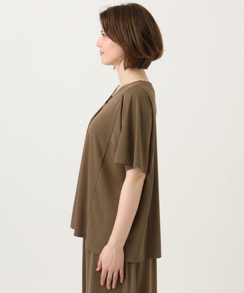 eur3 / エウルキューブ カットソー | 【大きいサイズ/接触冷感/セットアップ対応】Vネックジャージートップス | 詳細6