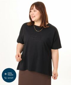 eur3 / エウルキューブ カットソー | 【大きいサイズ/UVカット/接触冷感】コットンエンボスロゴＴシャツ