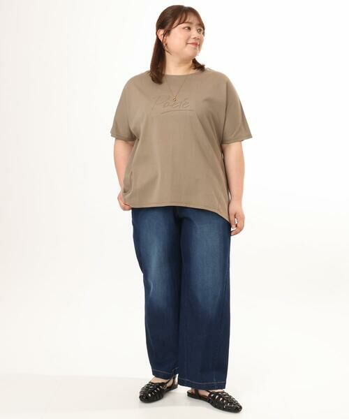 eur3 / エウルキューブ カットソー | 【大きいサイズ/UVカット/接触冷感】コットンエンボスロゴＴシャツ | 詳細10