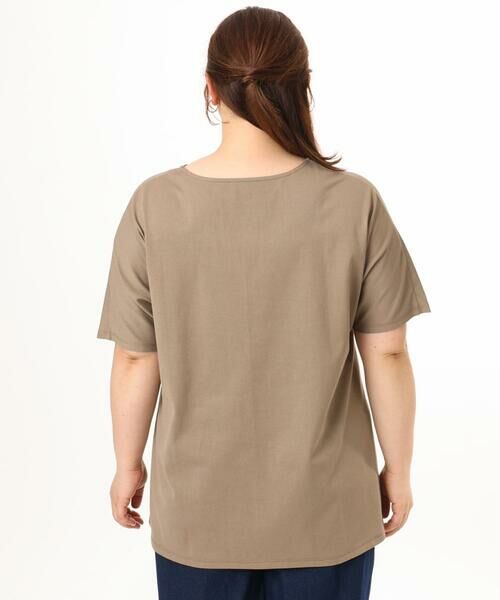 eur3 / エウルキューブ カットソー | 【大きいサイズ/UVカット/接触冷感】コットンエンボスロゴＴシャツ | 詳細4
