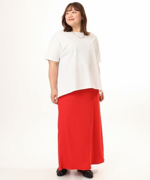 eur3 / エウルキューブ カットソー | 【大きいサイズ/UVカット/接触冷感】コットンエンボスロゴＴシャツ | 詳細17