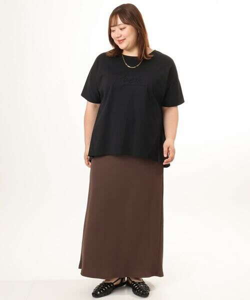 eur3 / エウルキューブ カットソー | 【大きいサイズ/UVカット/接触冷感】コットンエンボスロゴＴシャツ | 詳細24
