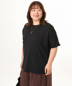 eur3 / エウルキューブ カットソー | 【大きいサイズ】シャーリングジャージープルオーバー