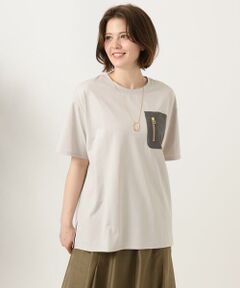 eur3 / エウルキューブ カットソー | 【大きいサイズ】ジップポケットコットンTシャツ