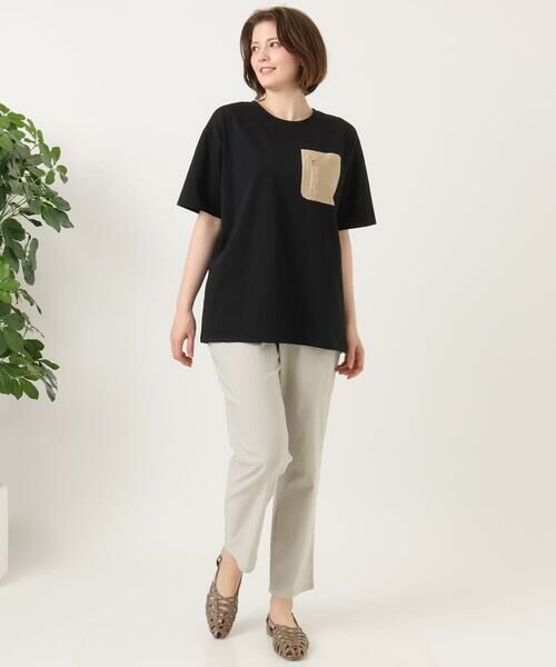 eur3 / エウルキューブ カットソー | 【大きいサイズ】ジップポケットコットンTシャツ | 詳細17