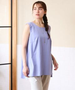 eur3 / エウルキューブ カットソー | 【大きいサイズ】サイドスリットロングタンクトップ
