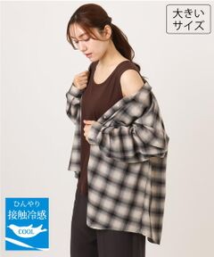 eur3 / エウルキューブ タンクトップ | 【大きいサイズ/接触冷感】リブラウンドネックタンクトップ