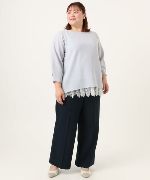 eur3 / エウルキューブ その他パンツ | 【大きいサイズ】センタープレスワイドパンツ | 詳細20