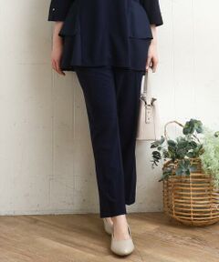 eur3 / エウルキューブ その他パンツ | 【大きいサイズ/11号サイズあり/セットアップ対応】カットジョーゼットテーパードパンツ